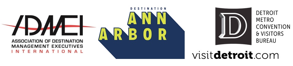 ADMEI, Ann Arbor CVB and Detroit CVB membership logos