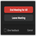 virtual event end meeting