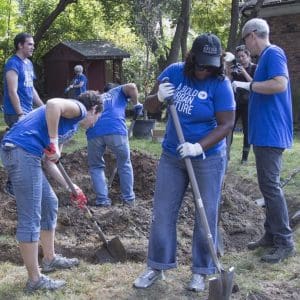 Volunteer cleanup activity